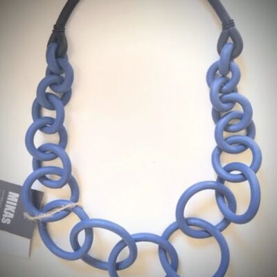 Long Blue Chain Necklace by MikasDesign